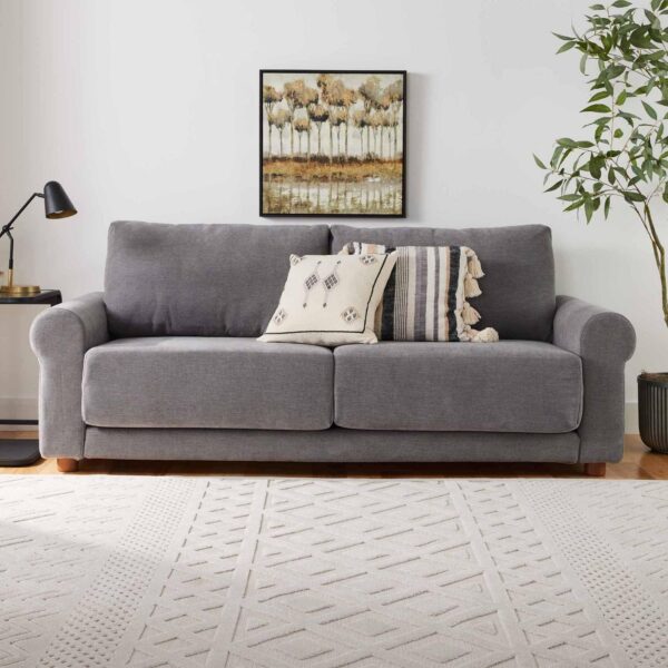 Better Homes and Gardens Owen 87.6  Rolled Arm Sofa, Helio Pewter