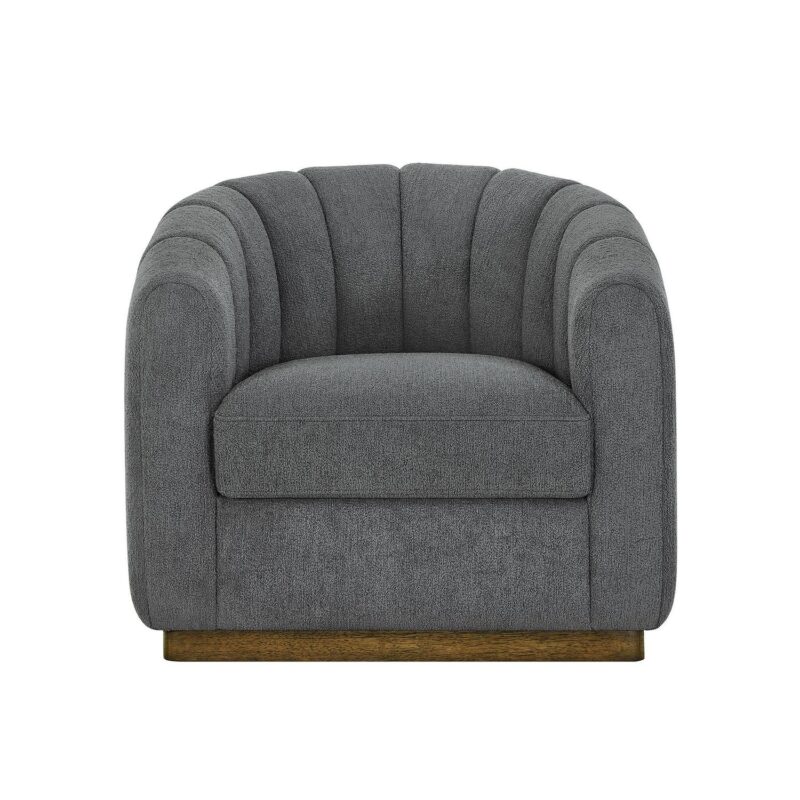 Better Homes and Gardens Lillian Accent Swivel Chair, Charcoal Boucle - Image 9