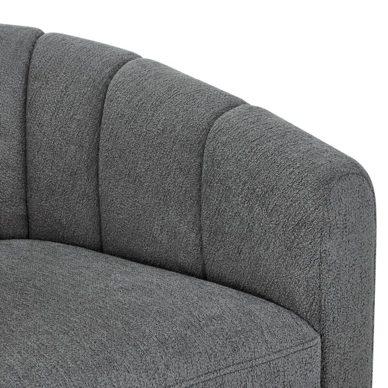 Better Homes and Gardens Lillian Accent Swivel Chair, Charcoal Boucle - Image 5