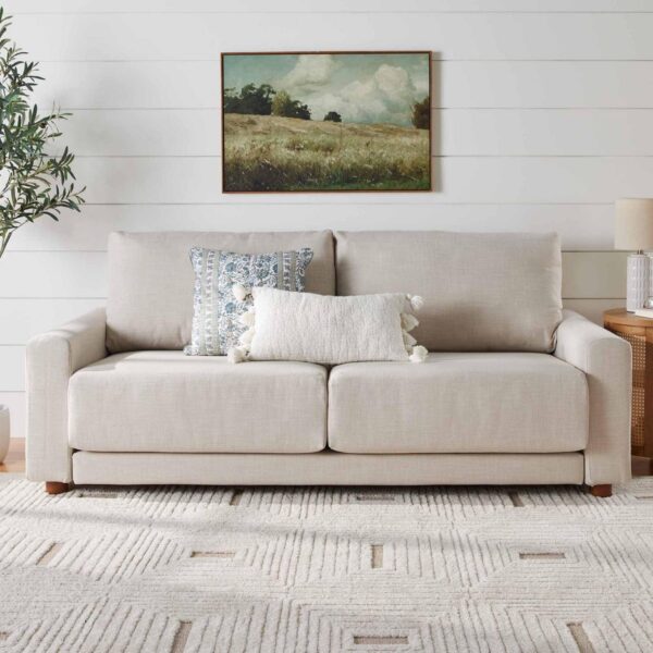 Better Homes and Gardens Owen 85.04  Square Arm Sofa, Effie Linen