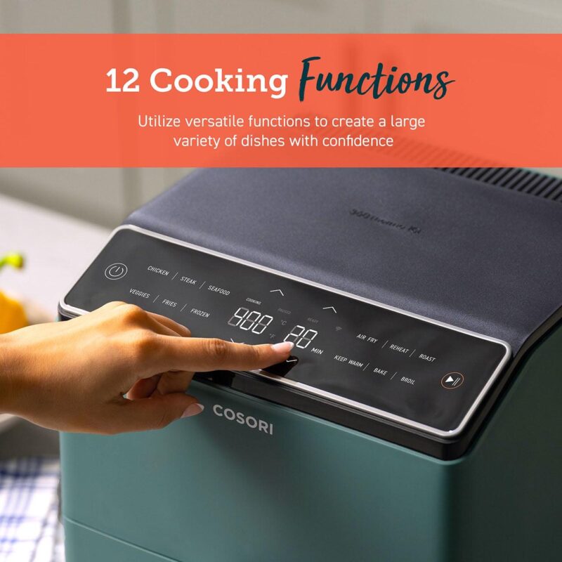 COSORI Dual Blaze 6.8qt Ceramic Coating Smart Air Fryer - Green - Image 10