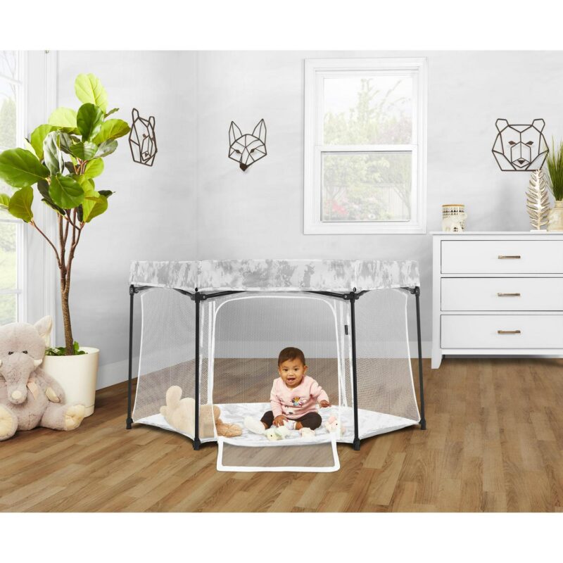 Dream On Me Onyx Play Yard, Storm Grey, (Model 4435-SGY) - Image 12