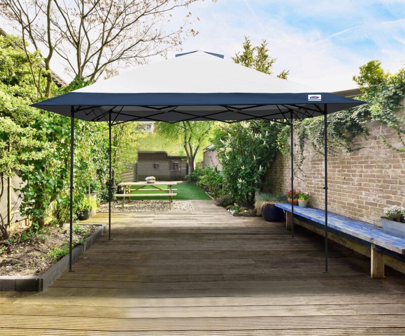 E-Z UP 13x13 ONE-UP Instant Canopy Tent a Pop Up Outdoor Shade Tent with Vented Top, Adjustable Height and Roller Bag - Image 8