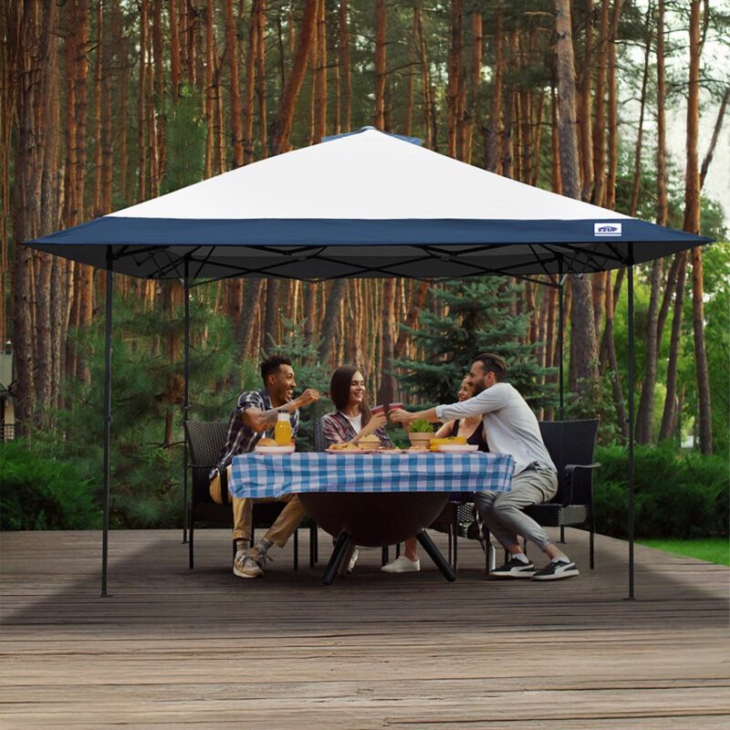 E-Z UP 13x13 ONE-UP Instant Canopy Tent a Pop Up Outdoor Shade Tent with Vented Top, Adjustable Height and Roller Bag - Image 9