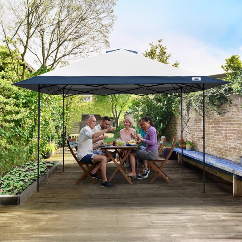 E-Z UP 13x13 ONE-UP Instant Canopy Tent a Pop Up Outdoor Shade Tent with Vented Top, Adjustable Height and Roller Bag - Image 7