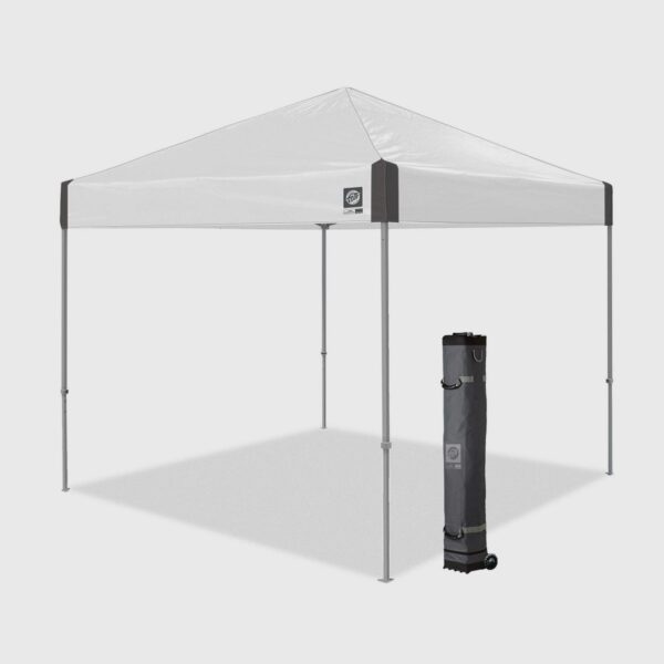 E-Z UpA Ambassador Instant ShelterA Outdoor Canopy, 10' x 10', White Slate,