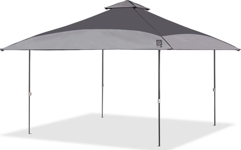 E-Z Up Spectator Instant Shelter Outdoor Canopy, 13 ft x 13 ft, Steel Gray/Cool Gray Top w/ Steel Gray Frame - Image 2