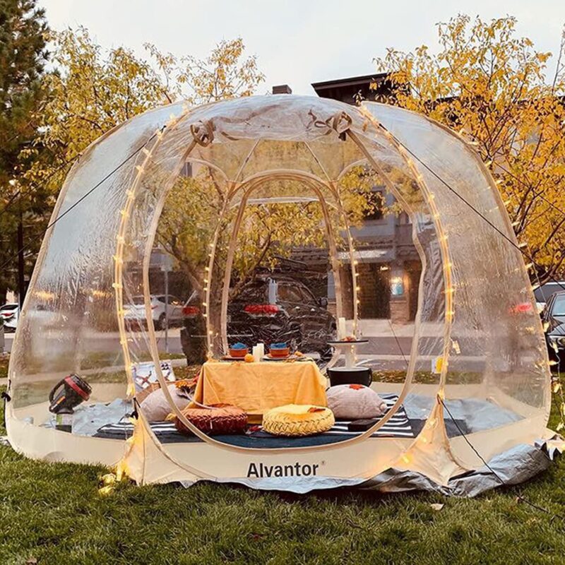 Eighteentek Outdoor Canopy Garden Patio Gazebo Bubble Tent Pop Up 12'X12' ft Beige - Image 5