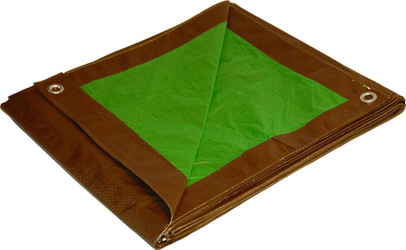 Foremost Dry Top 6 ft. x 8 ft. Medium Duty Polyethylene Reversible Tarp Brown/Green