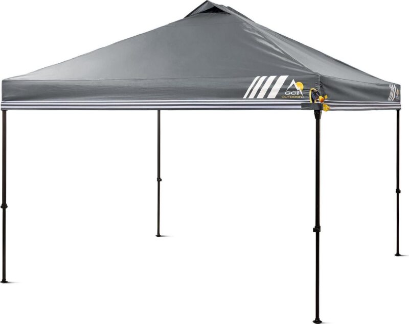 GCI Outdoor LevrUp Canopy 10' x 10' Portable Pop Up Shade Tent with Roller Bag, Mercury Gray