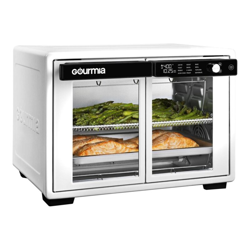 Gourmia 9-Slice Digital Toaster Oven Air Fryer with Convection Mode and 12 Cooking Functions, White - Image 5