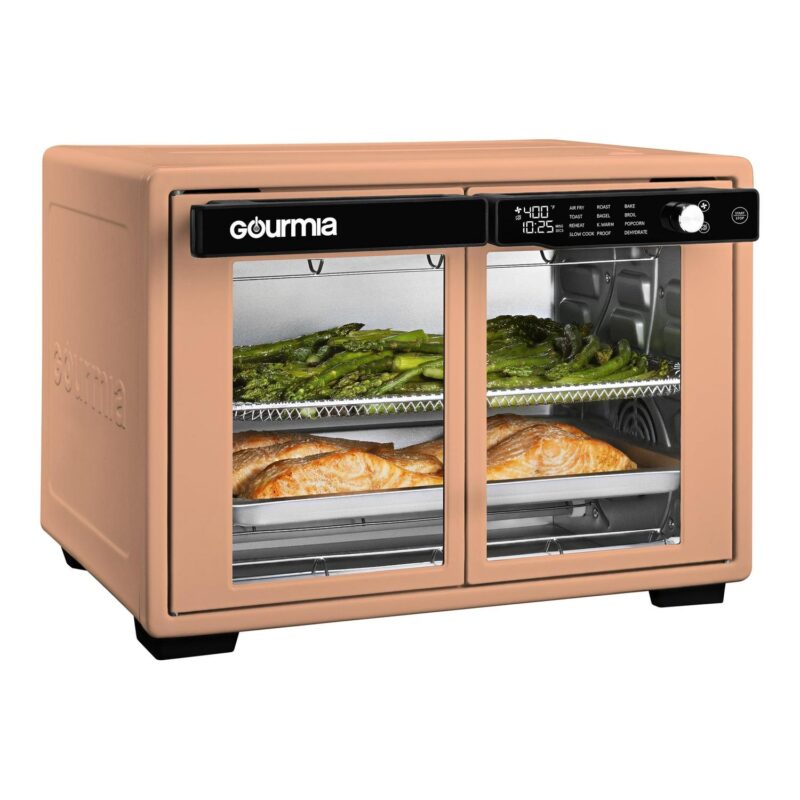 Gourmia 9-Slice Digital Toaster Oven Air Fryer with Convection Mode and 12 Cooking Functions, Peach - Image 5