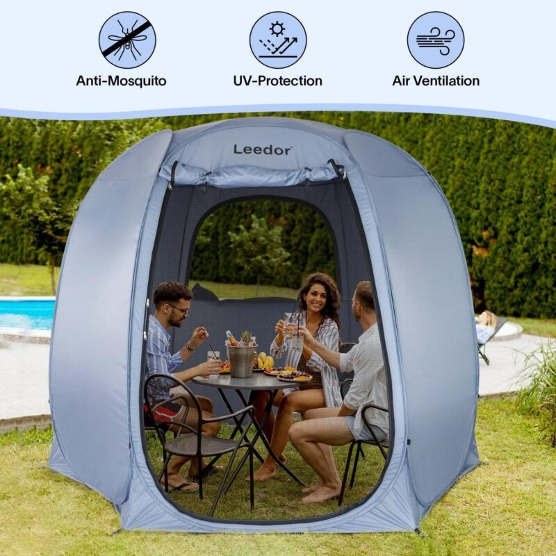 Hexagon Pop-Up Sun Shade Canopy with Ventilated Mesh Walls, UPF 50+ UV Protection, All-Season Outdoor Shelter for Camping, Beach, Events, and Parties, Lightweight and Portable - Image 11