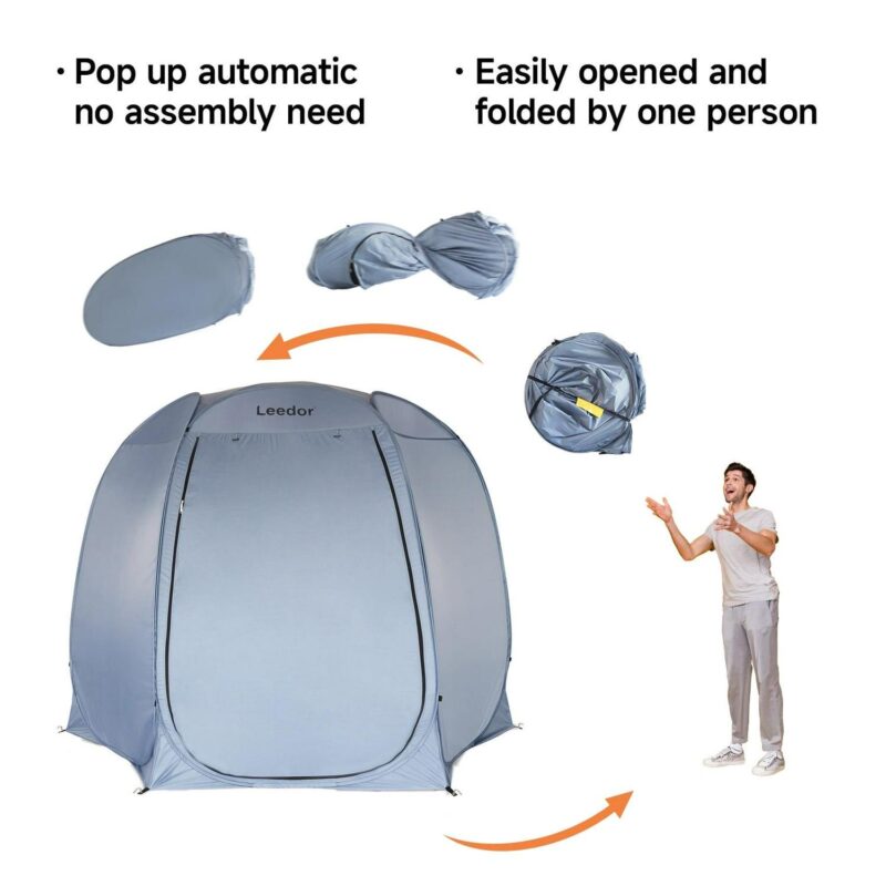 Hexagon Pop-Up Sun Shade Canopy with Ventilated Mesh Walls, UPF 50+ UV Protection, All-Season Outdoor Shelter for Camping, Beach, Events, and Parties, Lightweight and Portable - Image 3