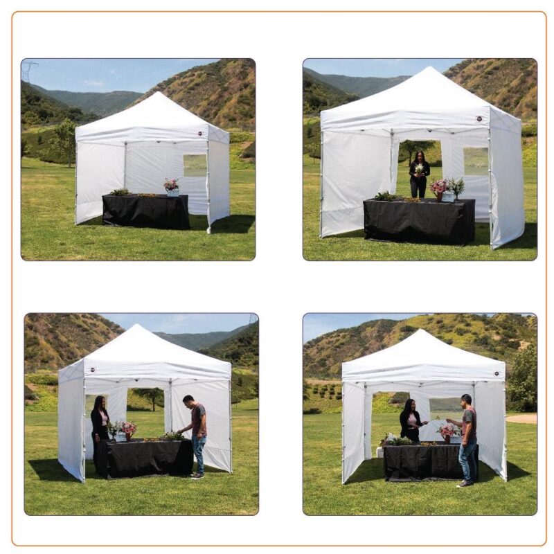 Impact Canopy 10' x 10' Pop Up Canopy Tent with 4 Side Walls Outdoor Market Shelter - Image 3