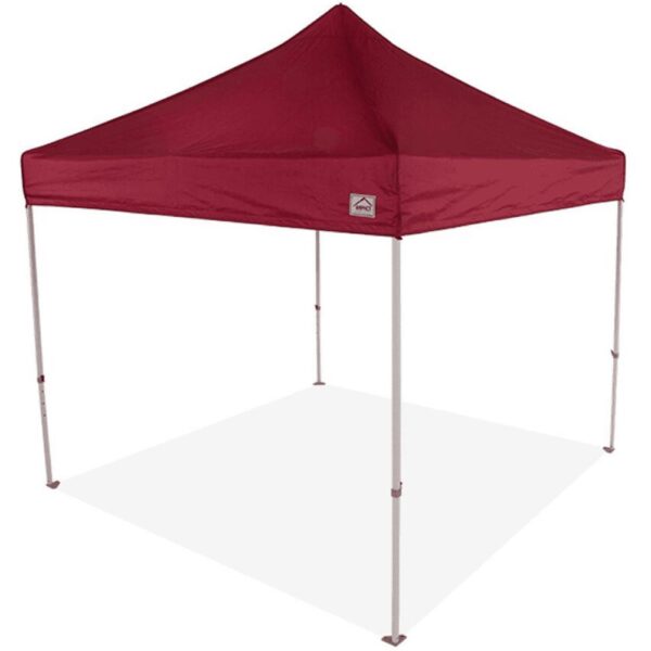 Impact Canopy 10 x 10 Instant Pop Up Canopy Tent, Commercial Grade Aluminum Frame, Roller Bag, Burgundy