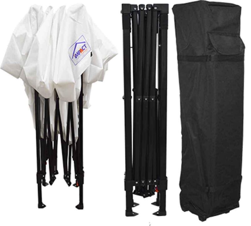 Impact Canopy 10' x 10' Canopy Tent, UV Coated, Black Steel Framed, Pop Up Tent Includes Roller Bag, White - Image 2