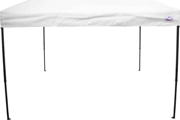 Impact Canopy 10' x 10' Canopy Tent, UV Coated, Black Steel Framed, Pop Up Tent Includes Roller Bag, White