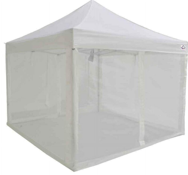 Impact Canopy 10x10 Pop Up Canopy Tent, Mesh Sidewalls, Screen Room, Steel Frame, Gazebo Enclosure, Black - Image 4