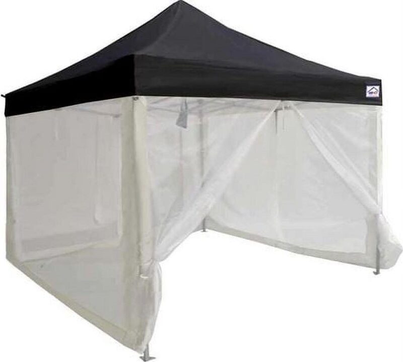 Impact Canopy 10x10 Pop Up Canopy Tent, Mesh Sidewalls, Screen Room, Steel Frame, Gazebo Enclosure, Black - Image 2