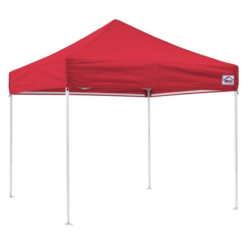 Impact Canopy 10x10 Instant Pop Up Canopy Tent, Straight Leg, Weight Bags, Roller Bag, White - Image 2