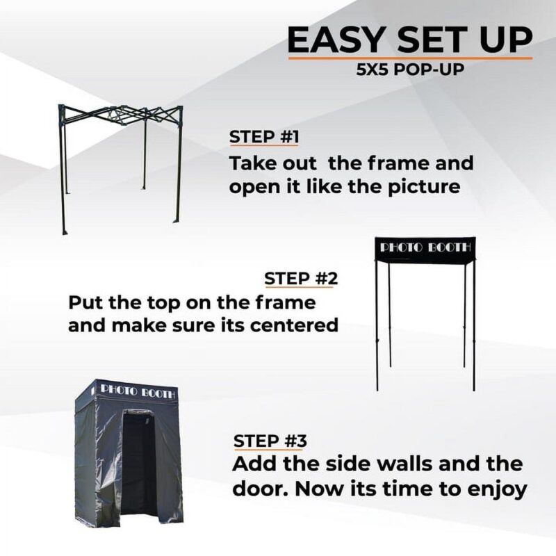 Impact Canopy 5x5 Pop Up Portable Photo Booth, Photo Tent - Image 2