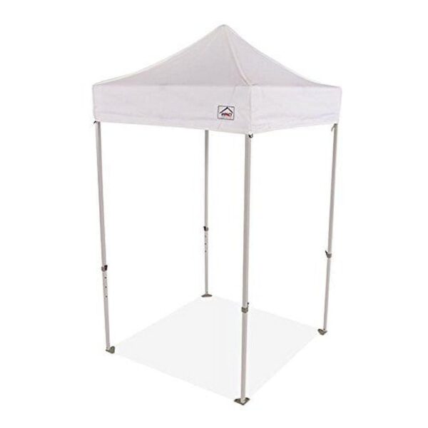 Impact Canopy 5x5 Pop Up Canopy Tent, Lightweight Powder Coated Steel Frame, Straight Leg, White