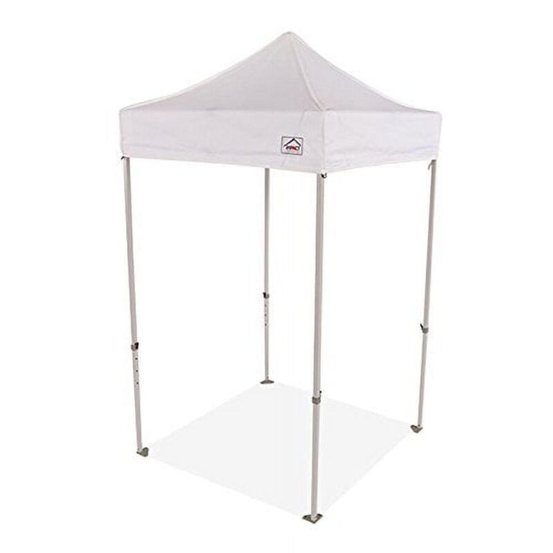 Impact Canopy 5x5 Pop Up Canopy Tent, Lightweight Powder Coated Steel Frame, Straight Leg, White