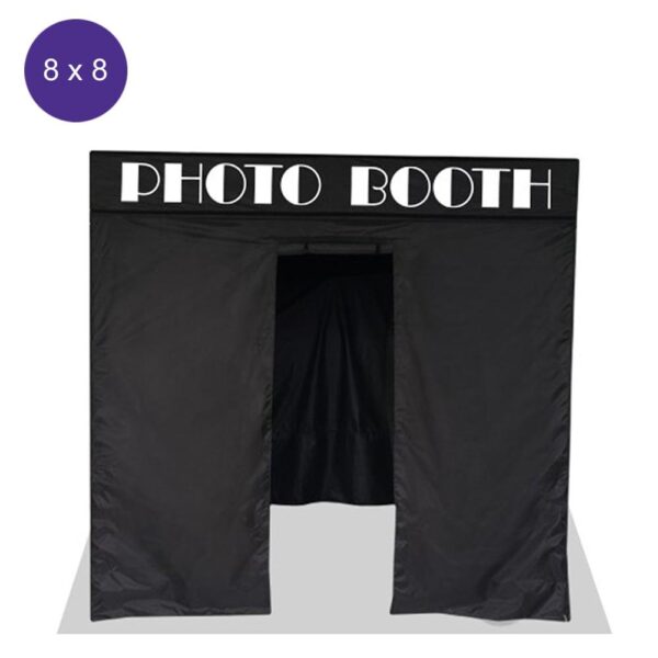 Impact Canopy 8 x 8 Pop Up Portable Photo Booth, Photo Tent, Pop Up Photo Studio Booth, Sidewalls, Roller Bag, Black