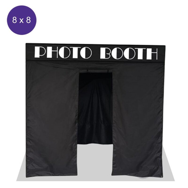Impact Canopy 8 x 8 Pop Up Portable Photo Booth, Photo Tent, Pop Up Photo Studio Booth, Sidewalls, Roller Bag, Black