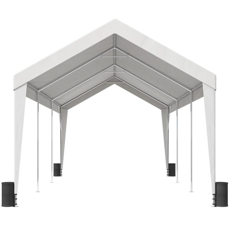 KFFKFF Carport Car Canopy Garage Shelter Tent 10x20ft with 8 poles for car boat