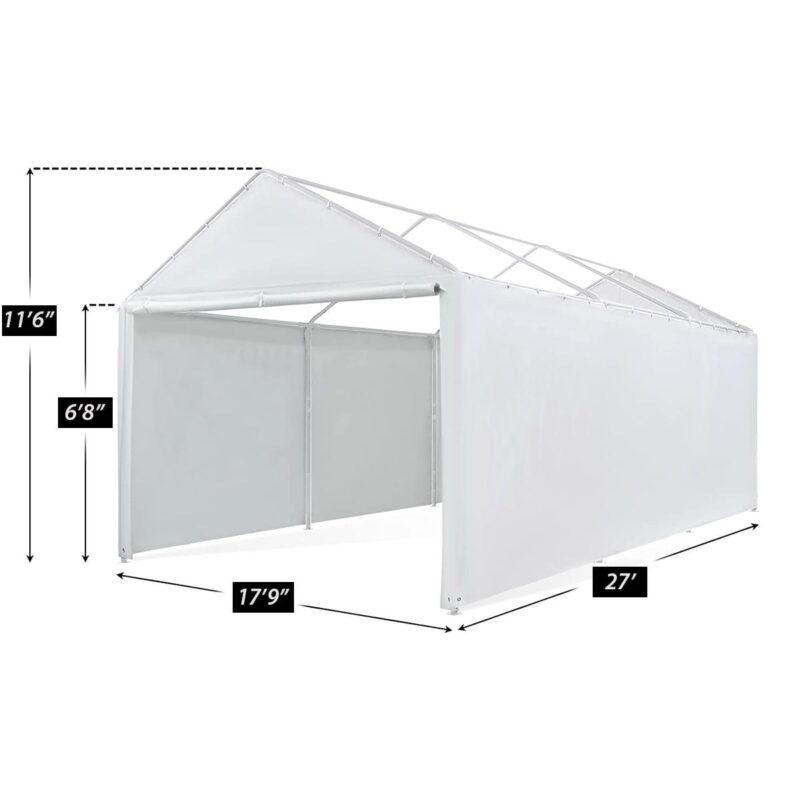 King Canopy 18 ft x 27 ft 180gsm Polyethylene Sidewall Kit w/ Flaps - Image 6