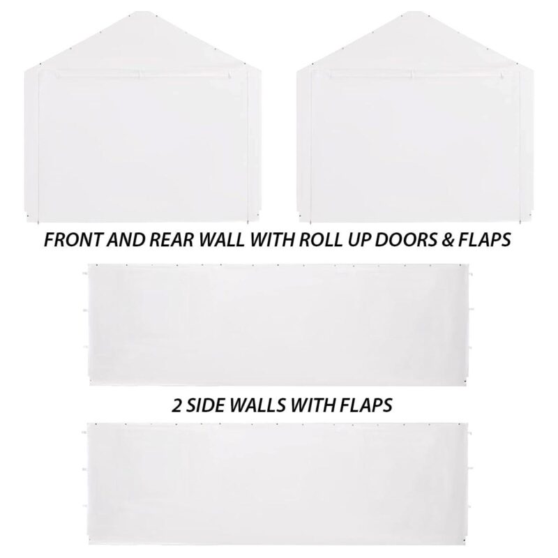 King Canopy 18 ft x 27 ft 180gsm Polyethylene Sidewall Kit w/ Flaps - Image 4