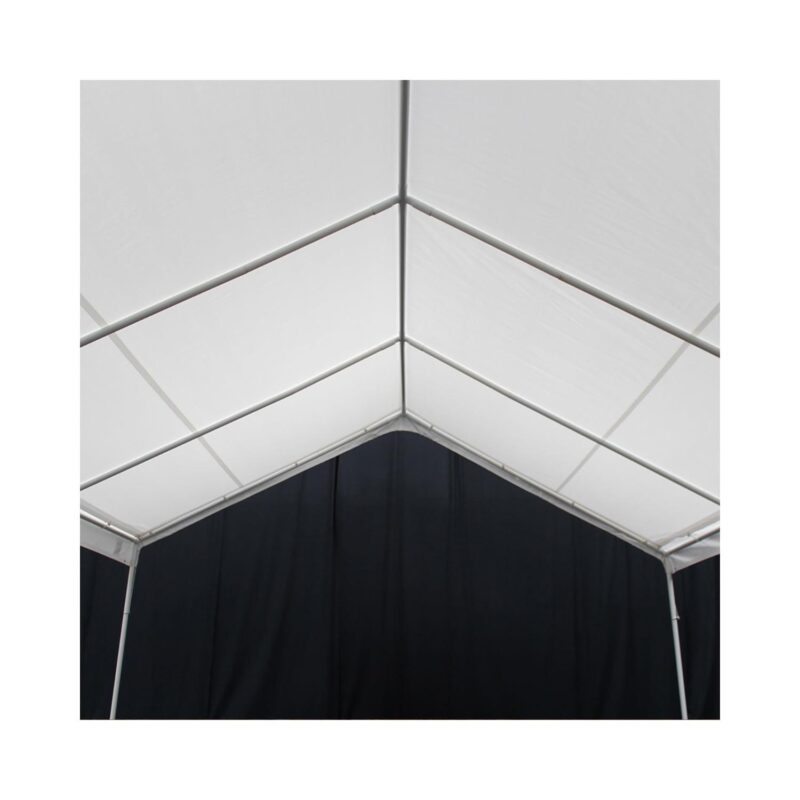 King Canopy 18' x 27' White Drawstring Carport Canopy Cover - Image 3