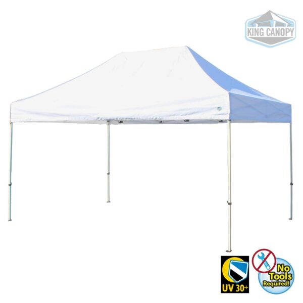 King Canopy TUFF TENT WHITE Frame 10X15 Instant Pop Up Tent with WHITE Cover