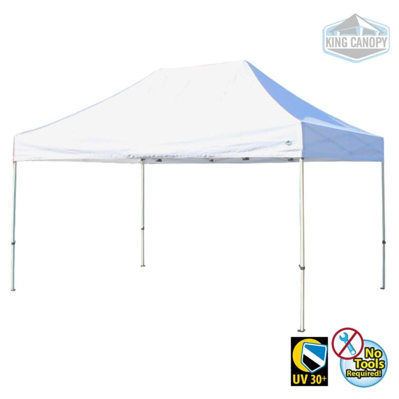 King Canopy TUFF TENT WHITE Frame 10X15 Instant Pop Up Tent with WHITE Cover
