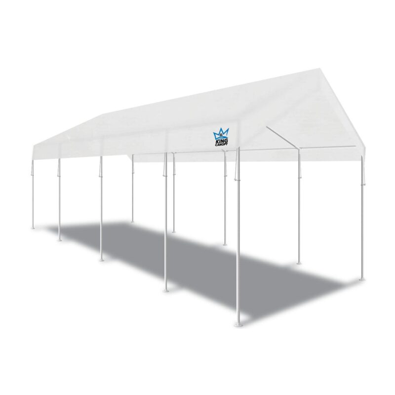 King Canopy Universal 10ft x 27ft, 1 3/8-inch Powder Coated Steel Frame, 10 Leg, 180gsm Polyethylene White Cover - Image 6