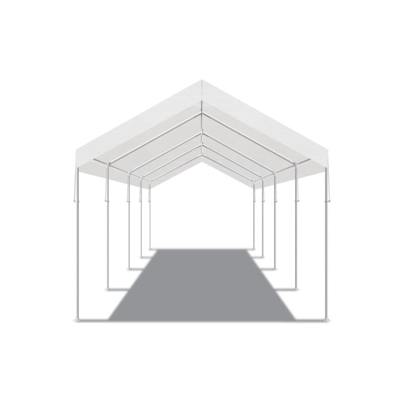 King Canopy Universal 10ft x 27ft, 1 3/8-inch Powder Coated Steel Frame, 10 Leg, 180gsm Polyethylene White Cover - Image 7