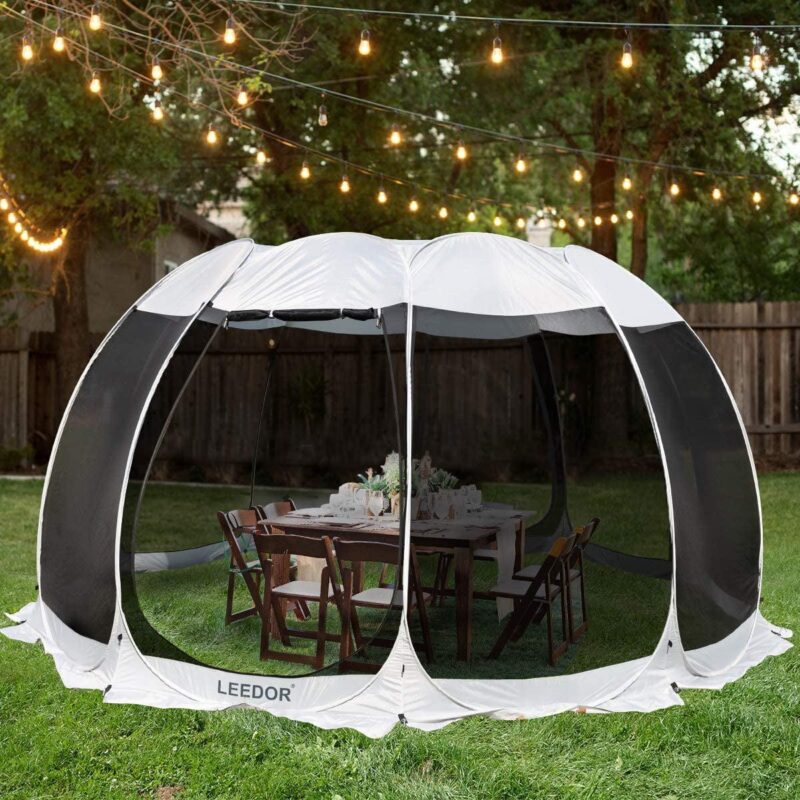 Leedor Screen House Room Pop Up Camping Canopy Instant Shelter 15'X15'X8.5' Gray - Image 5