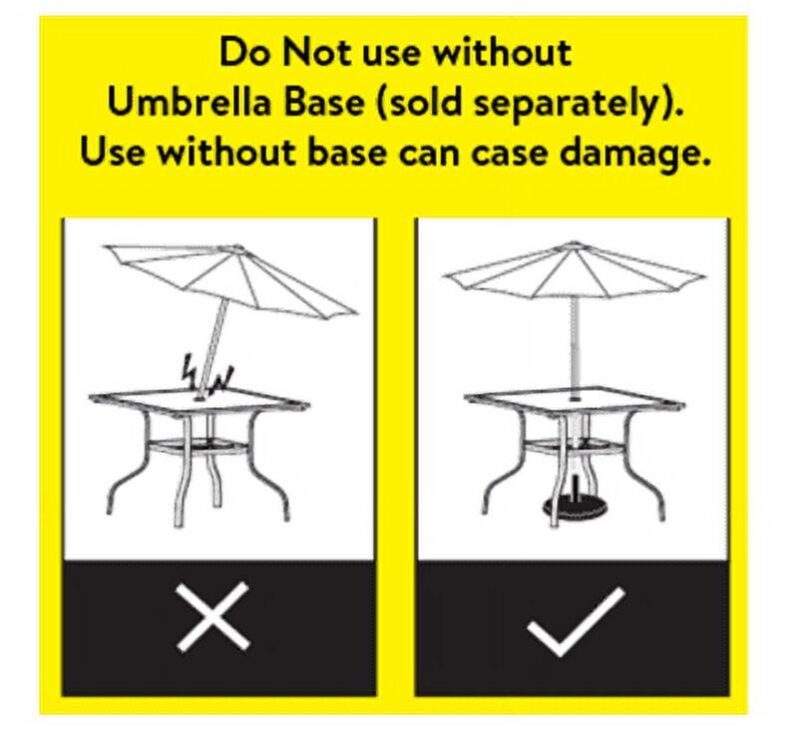 Mainstays Albany Lane 6-Piece Outdoor Patio Dining Set, Black (Umbrella Base Sold Separately) - Image 2