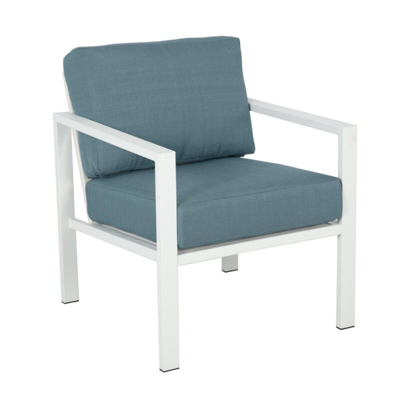 Mainstays Dashwood 4-Piece Outdoor Patio Conversation Set, Seats 4, Blue - Image 2