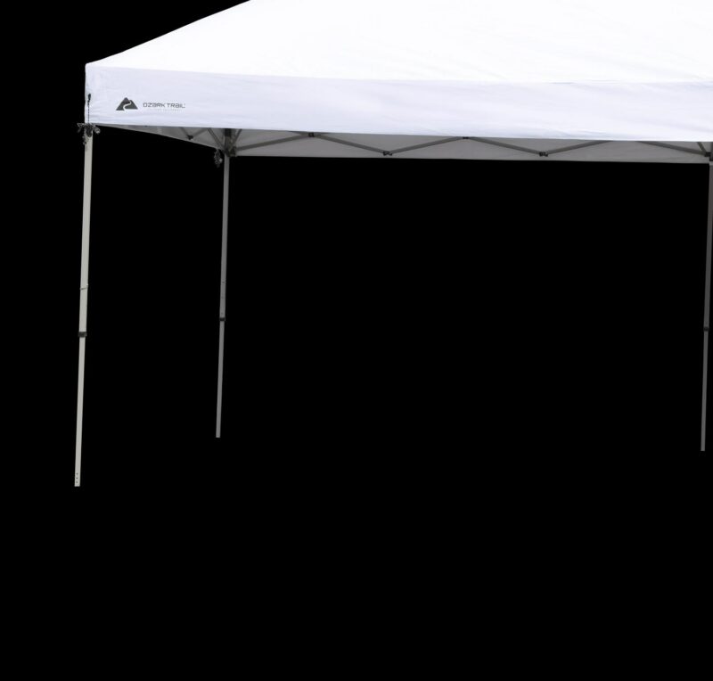 Ozark Trail 20x10 ft Straight Leg Pop Up Canopy Tent with Wheeled Bag a Outdoor Event Shelter, White - Image 5