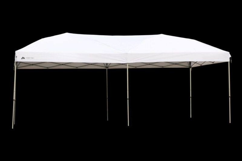 Ozark Trail 20x10 ft Straight Leg Pop Up Canopy Tent with Wheeled Bag a Outdoor Event Shelter, White - Image 6