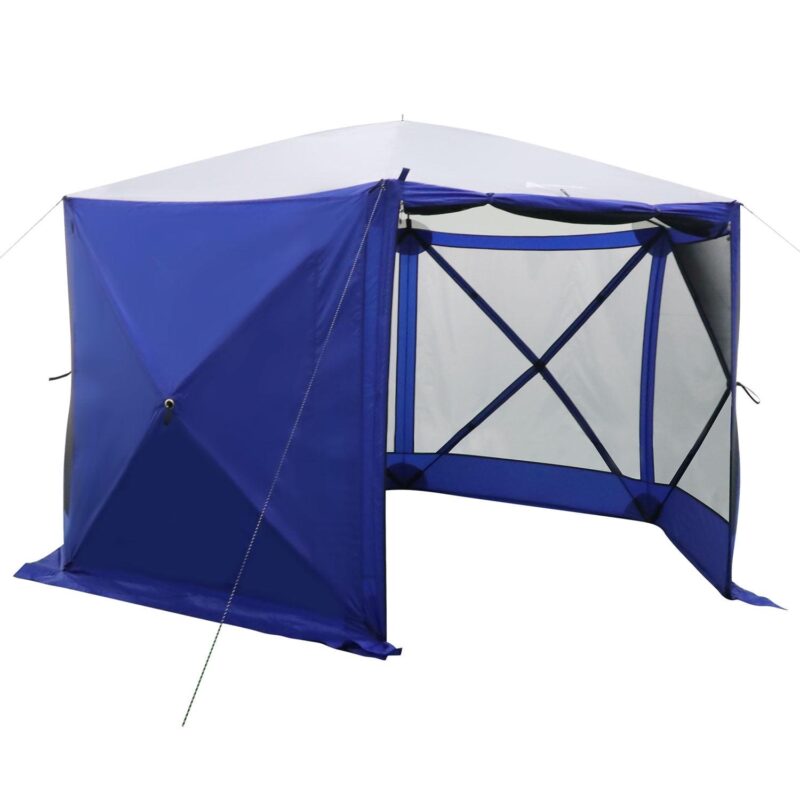 Ozark Trail 6 Hub Outdoor Camping 11'x10'x88.5  Screen House, 1 Room, Blue - Image 4