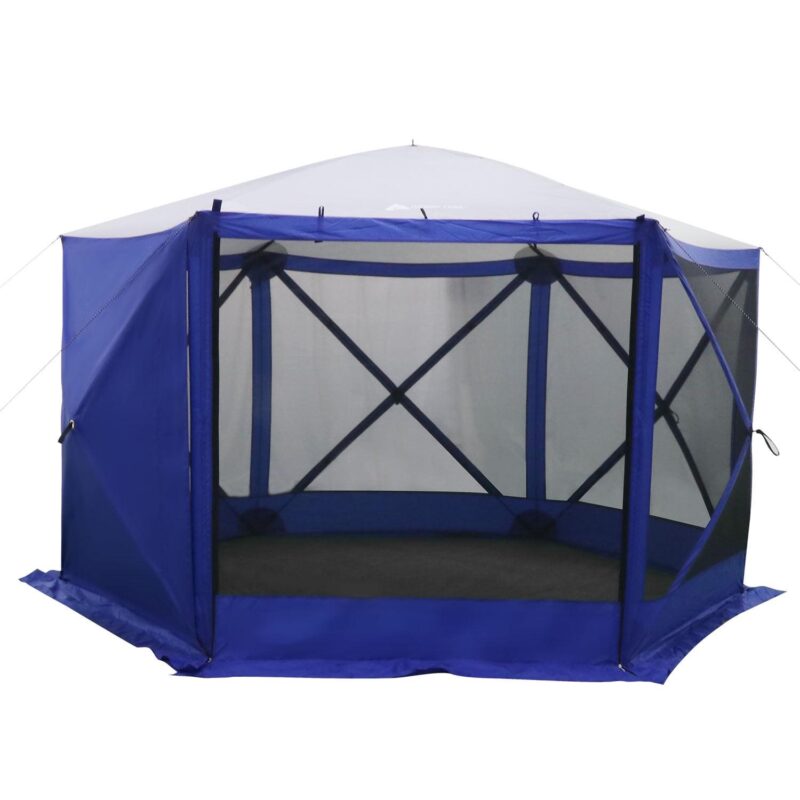 Ozark Trail 6 Hub Outdoor Camping 11'x10'x88.5  Screen House, 1 Room, Blue - Image 2