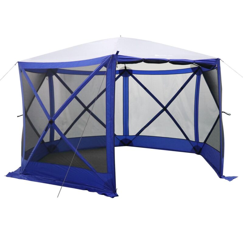 Ozark Trail 6 Hub Outdoor Camping 11'x10'x88.5  Screen House, 1 Room, Blue - Image 6