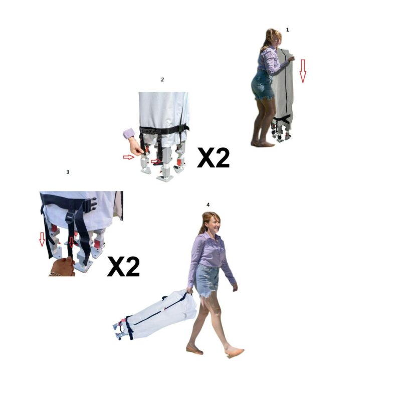 Ozark Trail White Commercial Instant 10' x 10' Straight Leg Instant Canopy with Sidewalls - Image 2