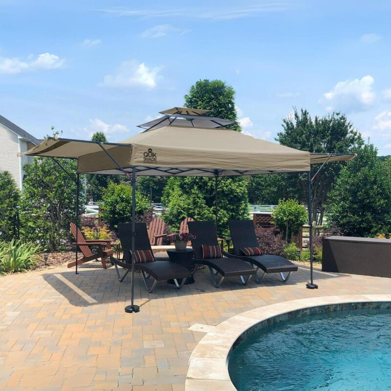 Quik Shade  Summit X  10 x 17 Foot Straight Leg Pop Up Instant Canopy, Taupe - Image 2
