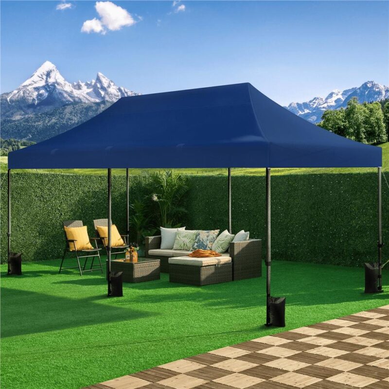 Renwick 10A 20Ft Instant Pop Up Commercial Canopy with Wheeled Carry Bag, Navy Blue - Image 3