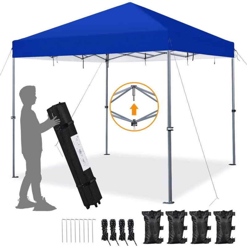 Renwick 12x12ft Pop-up Canopy Tent, Blue - Image 8